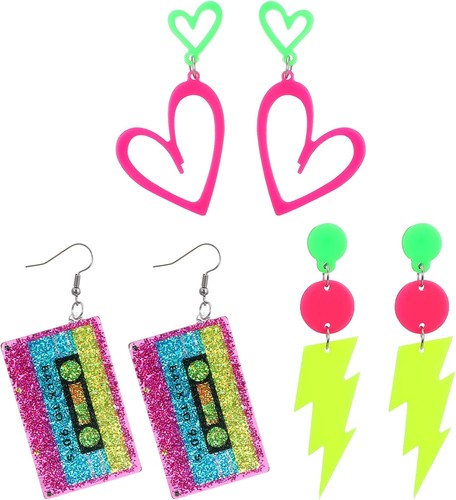 Neon earrings for women - for,