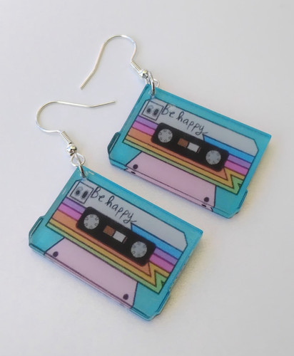 Multicolour cassette tape - multicolour,