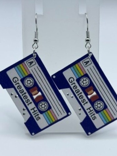 Retro rewind tape earrings
