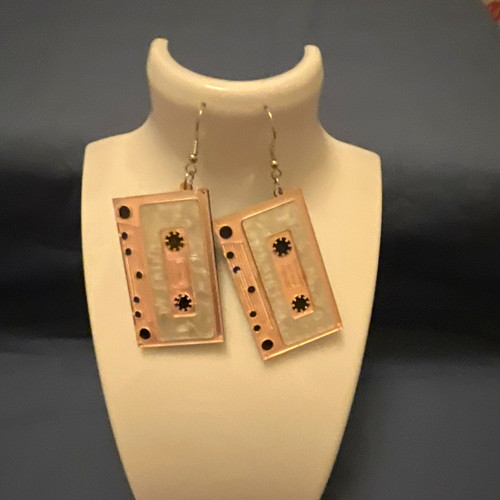 Cassette tape design dangle - cassette,