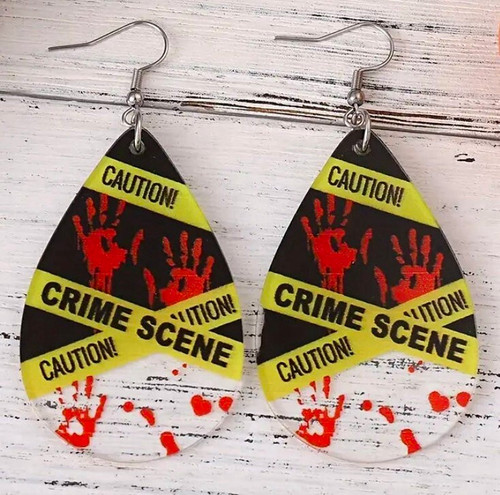 Halloween crime scene caution - crime,